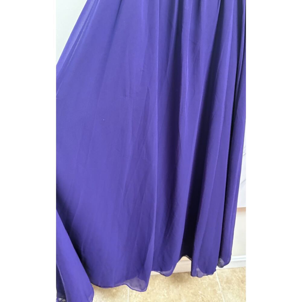Vintage Mori Lee by Madeline Gardner Purple Beaded Formal Gown‎ Dress Size 6 - Picture 3 of 8